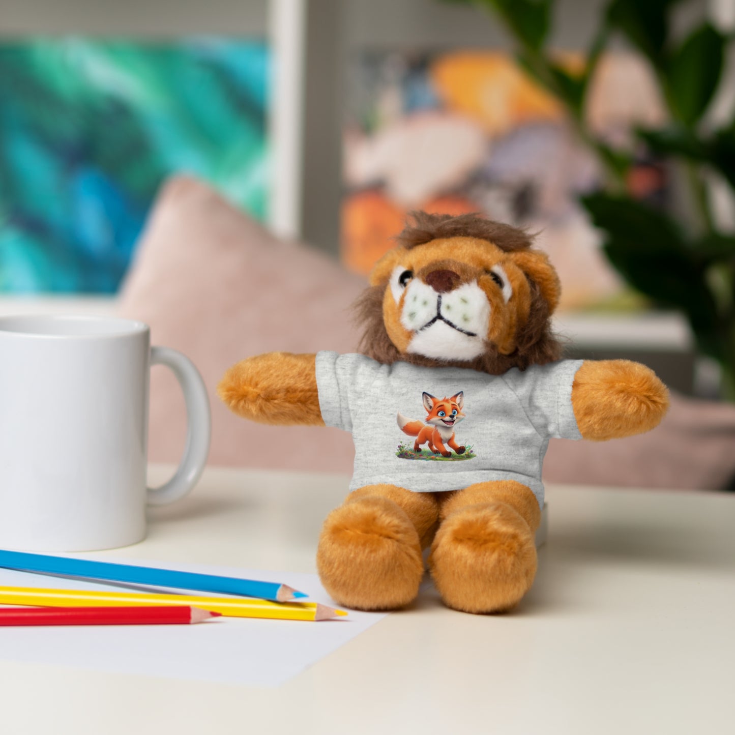 Fox On Tee Animal Plush
