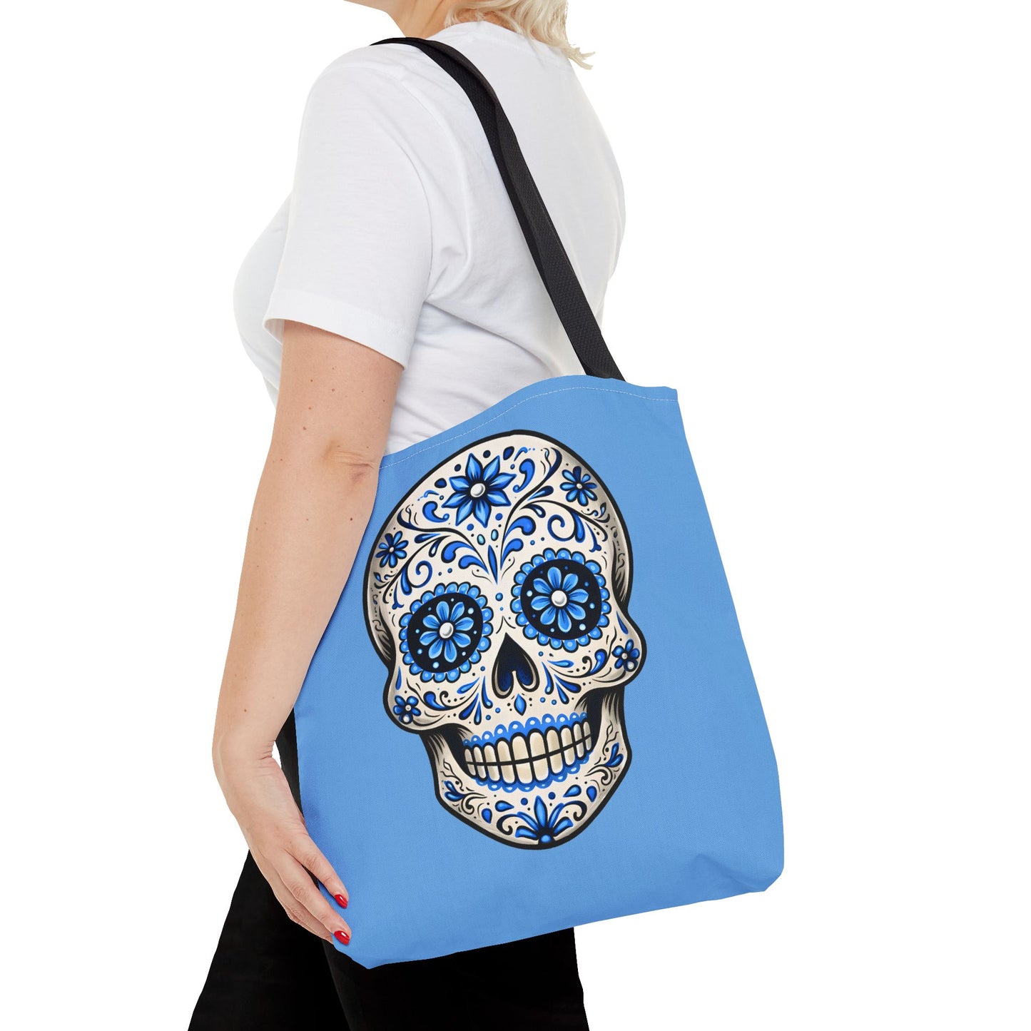 Brenda's Blue Sugar Skull Tote Bag