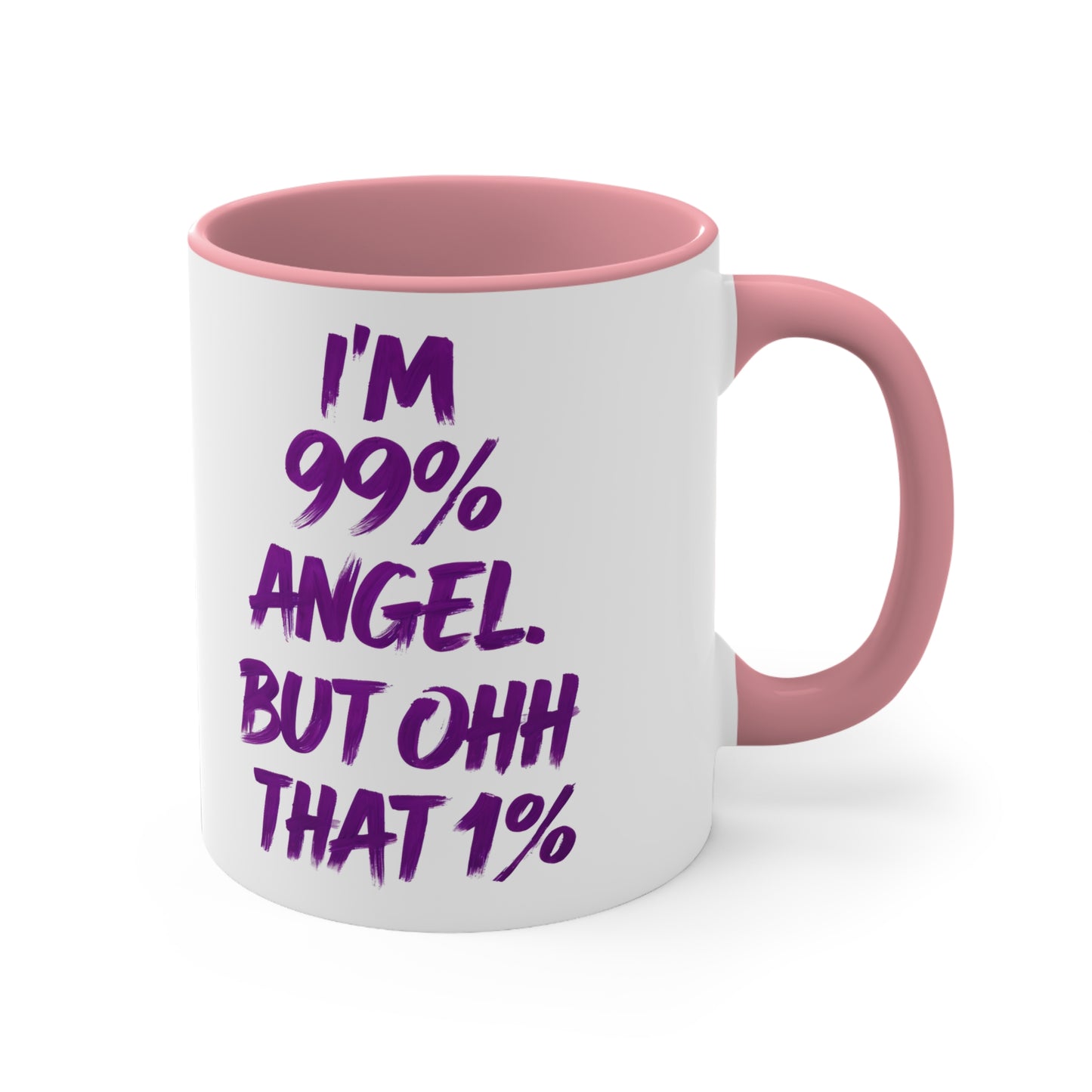 99% Angel Accent Ceramic Mug, Coffee Cup