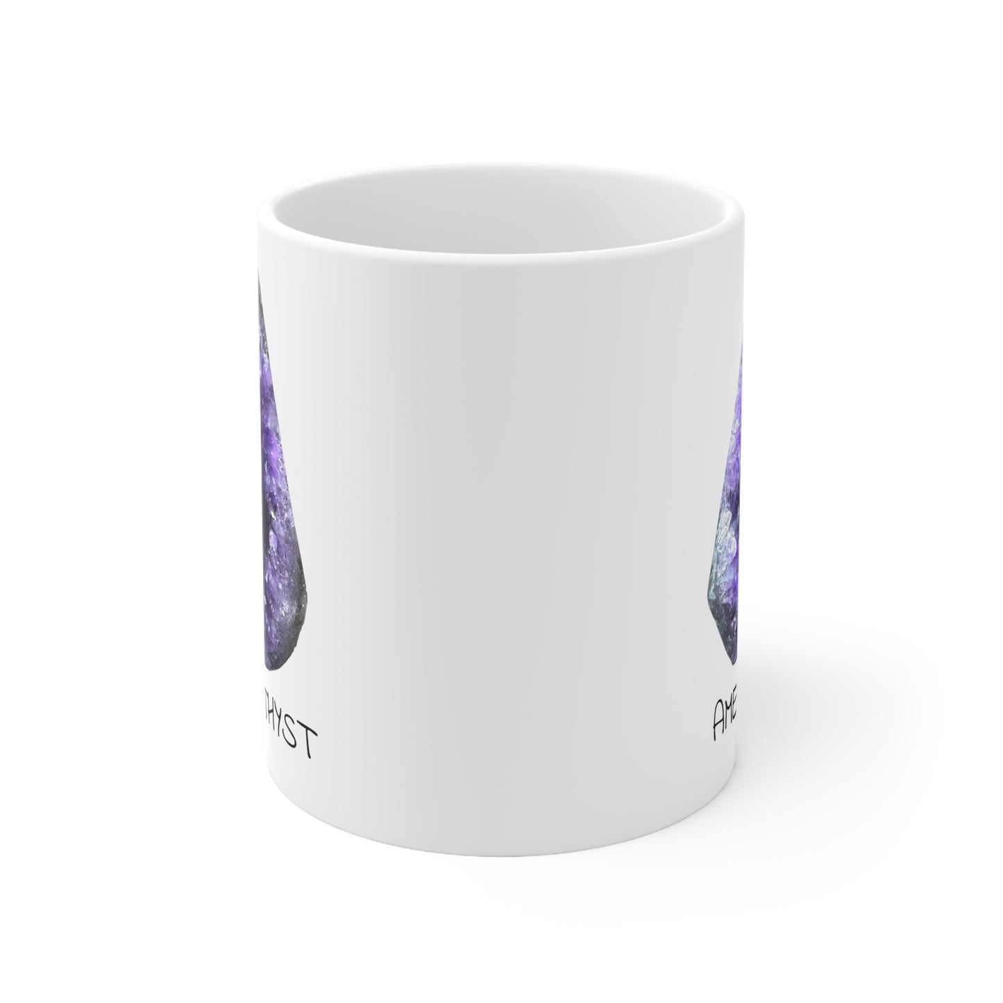 Aidan's Amethyst Crystal Collection Ceramic Mug, Coffee Cup
