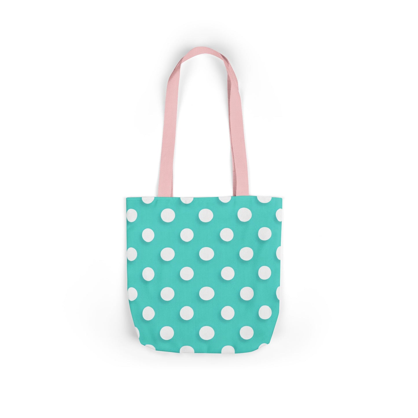 Albert's Aqua Polka Dot Tote Bag