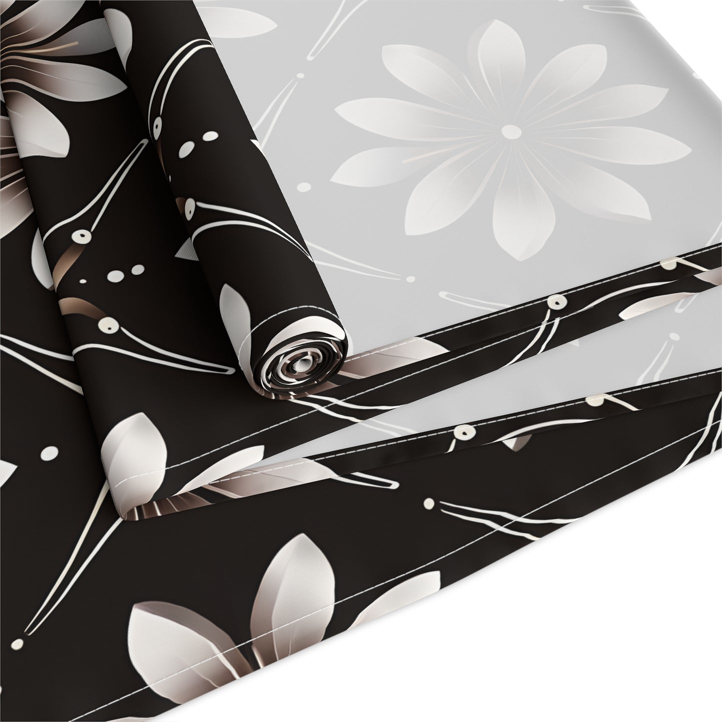 Blinky's Brown Floral Tile Table Runner