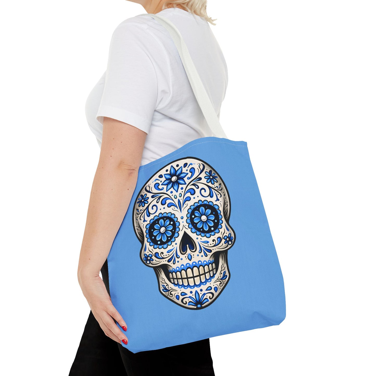 Brenda's Blue Sugar Skull Tote Bag