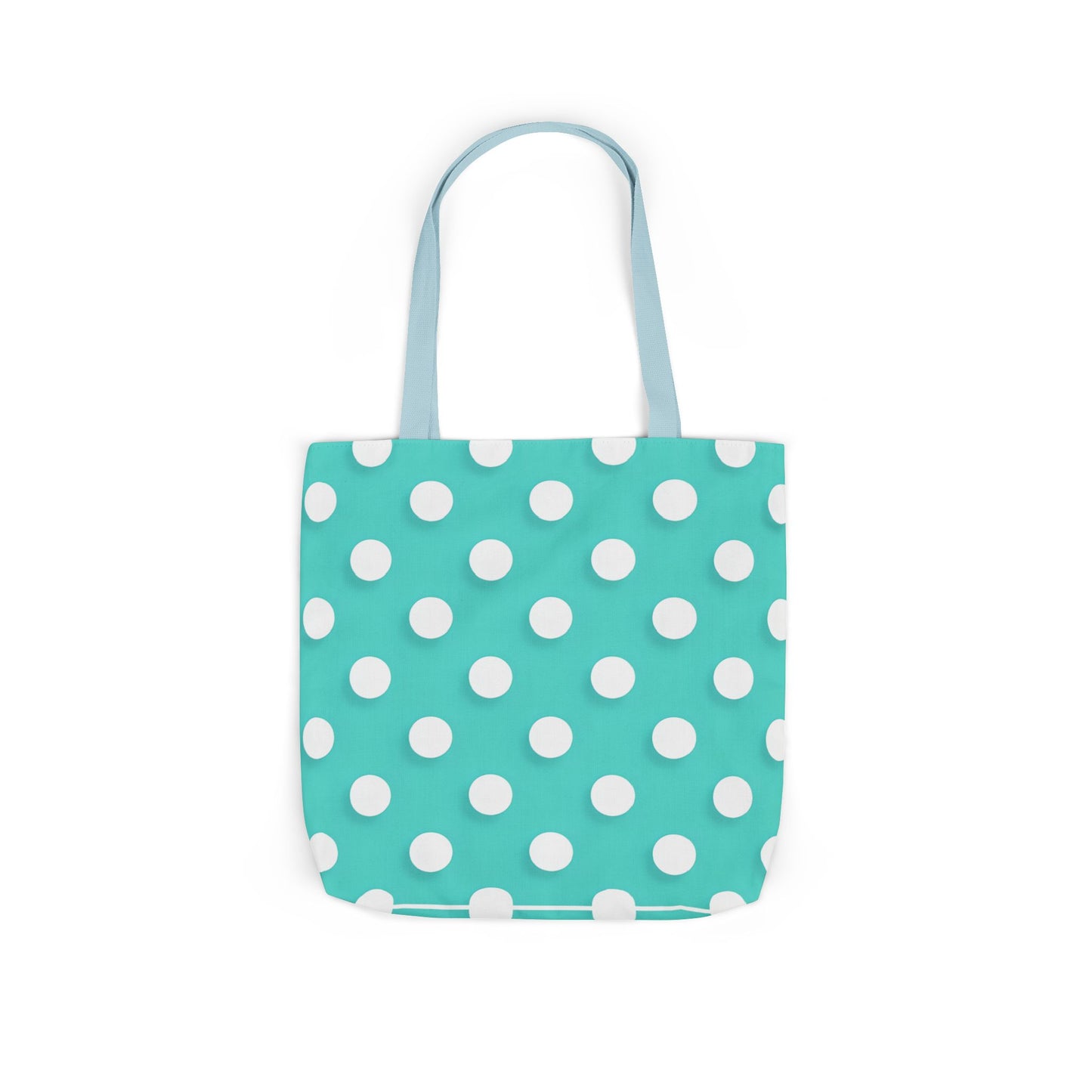 Albert's Aqua Polka Dot Tote Bag