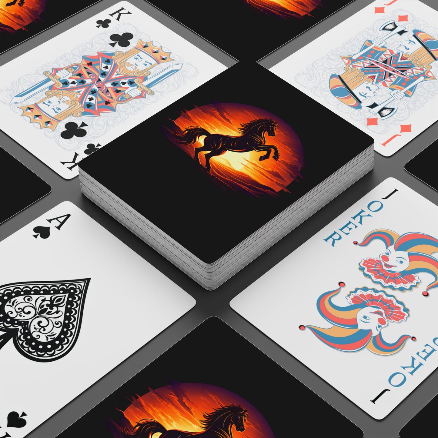 Sunset Stallion Playing Cards