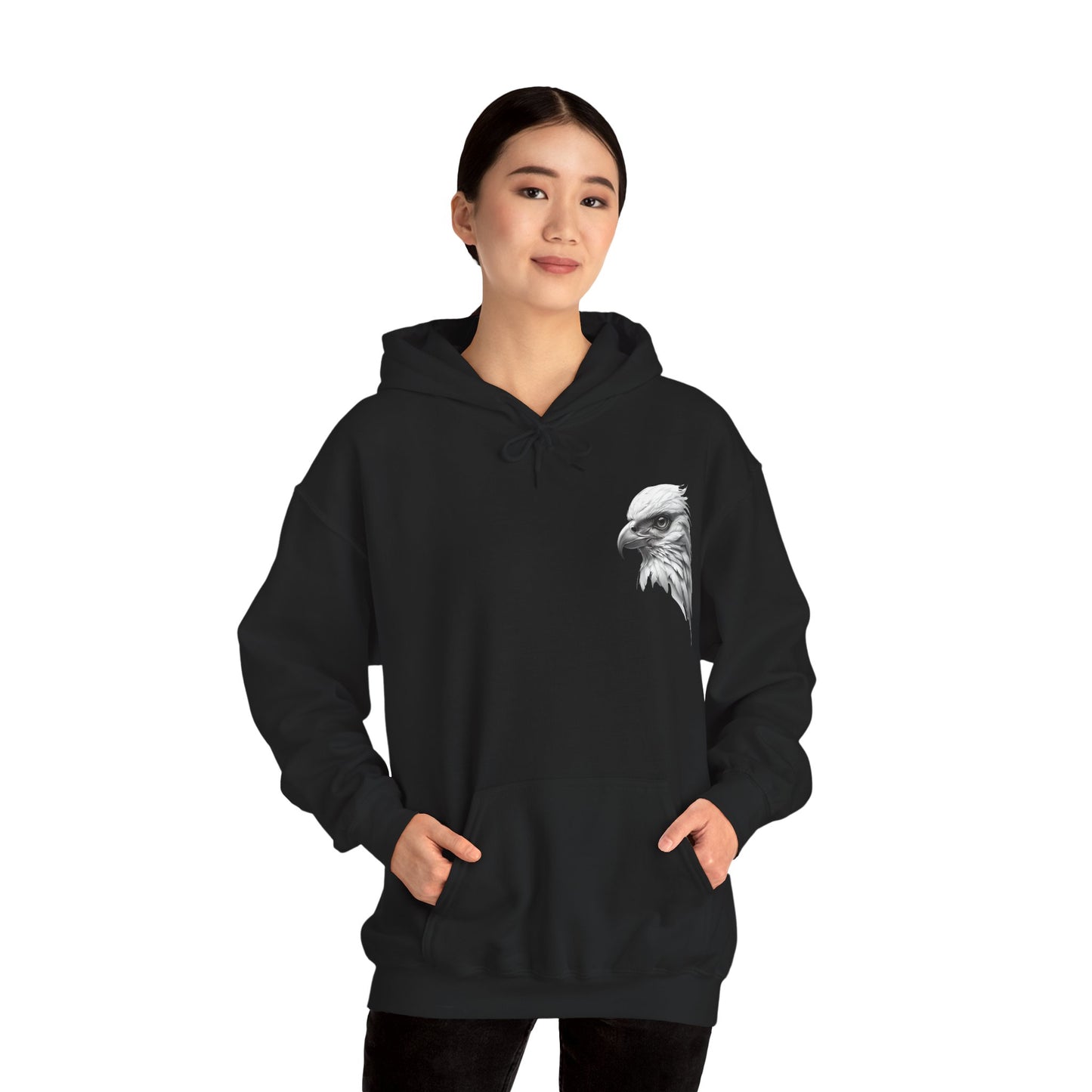 Wayne's Eagle & Wing Print Adult Sweatshirt - Hooded