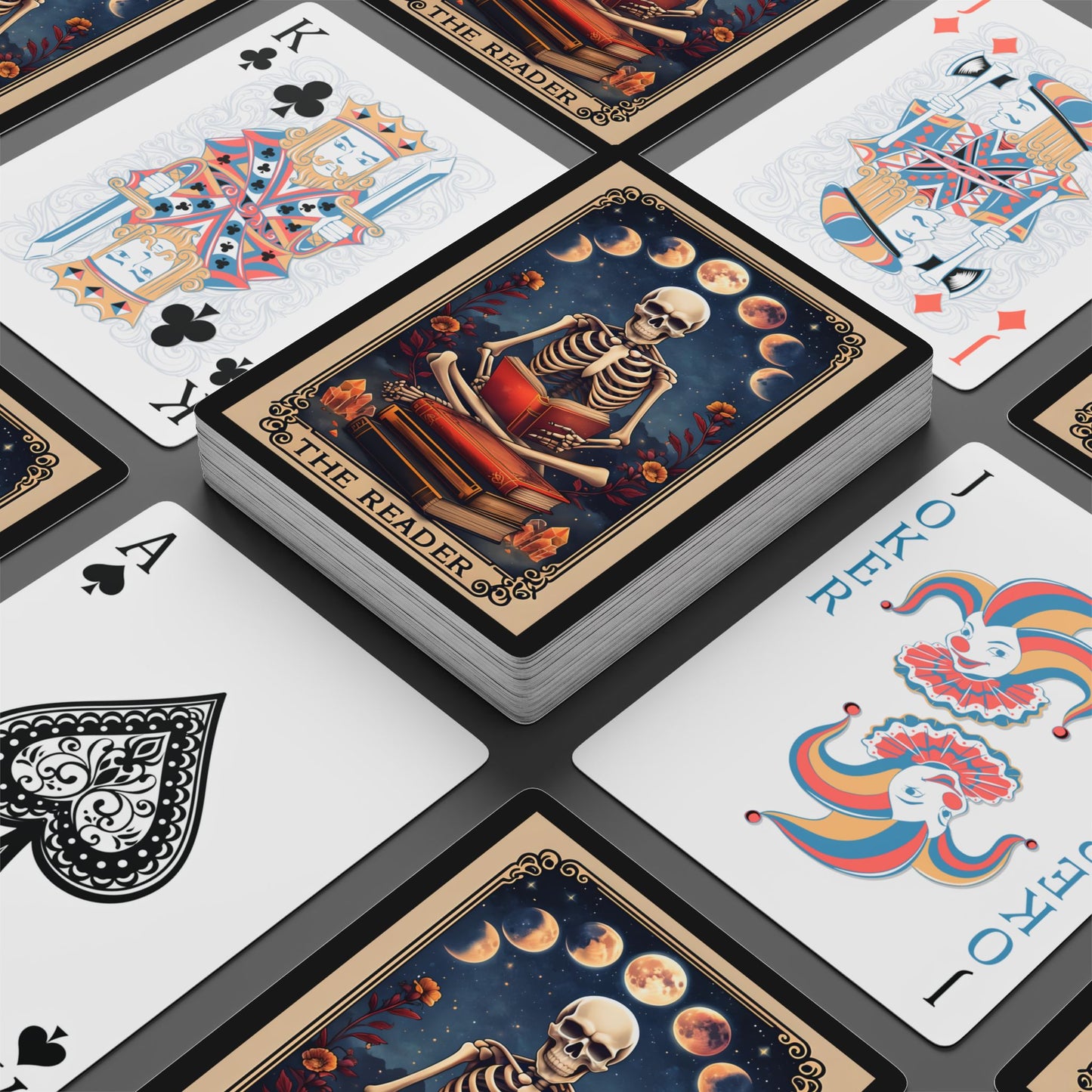 The Reader Playing Cards
