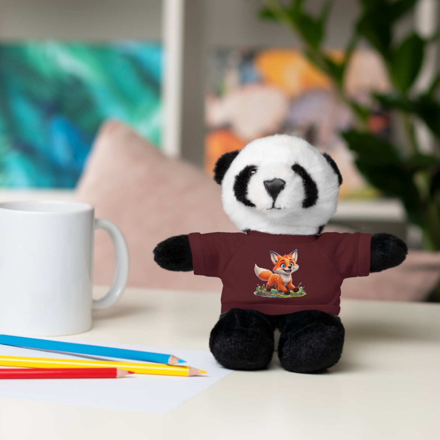 Fox On Tee Animal Plush