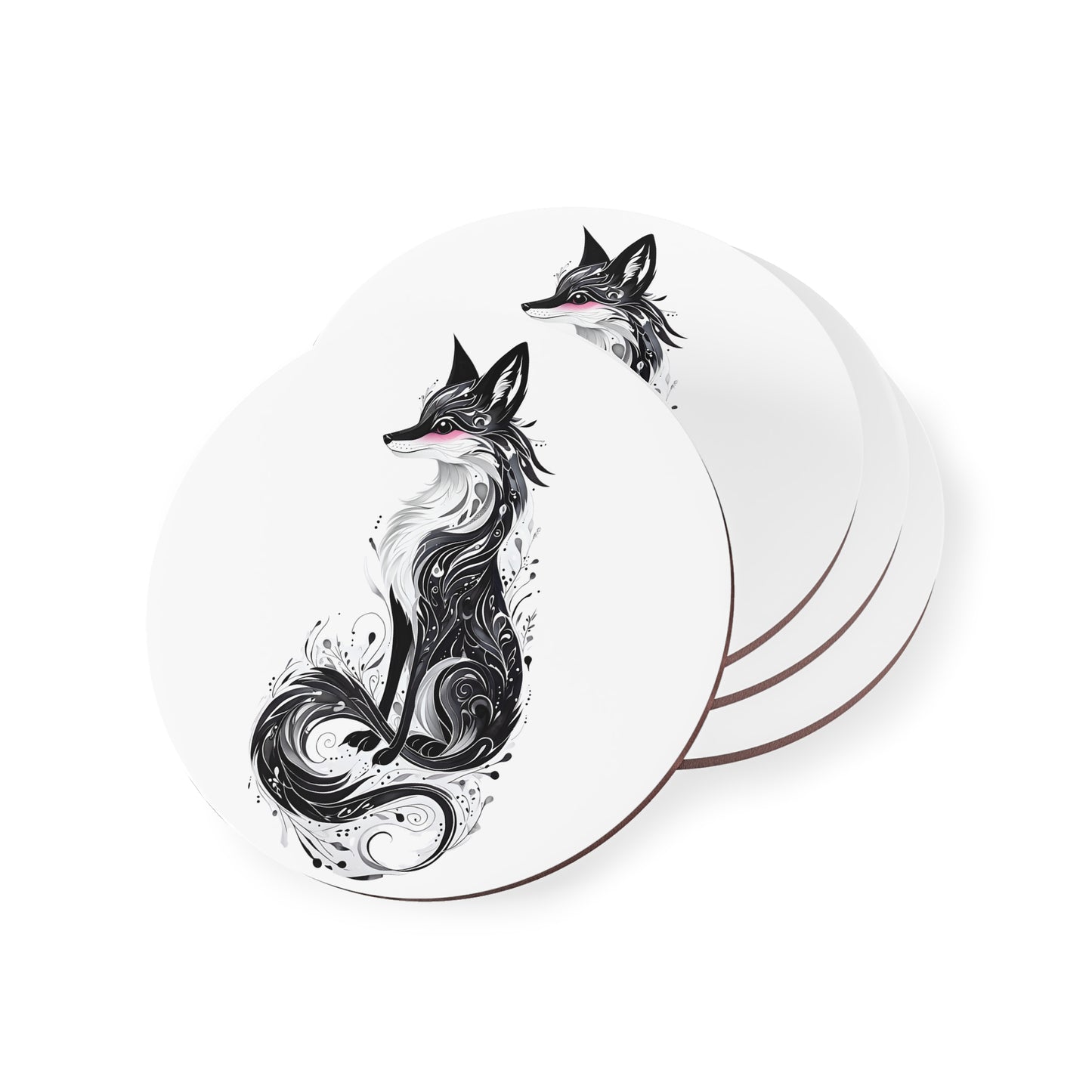 Mystic Black Fox Coasters