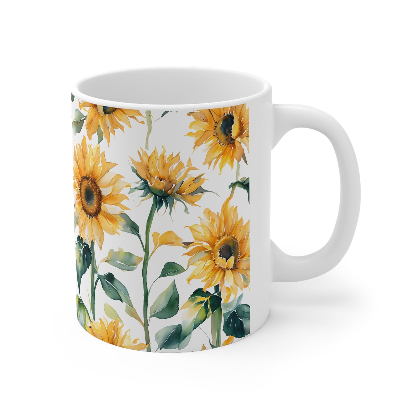 Sunny's Sunflower Ceramic Mug, Coffee Cup