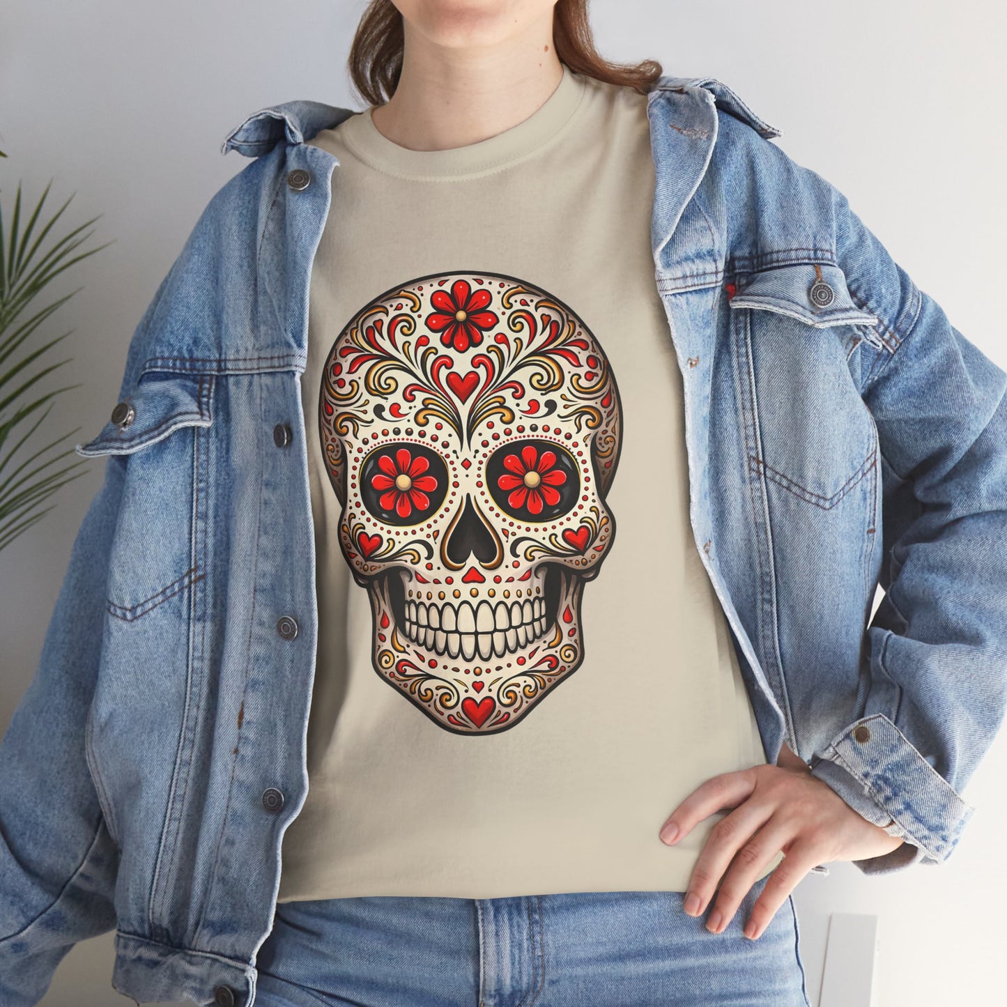 Ryker's Red Sugar Skull Adult Shirt