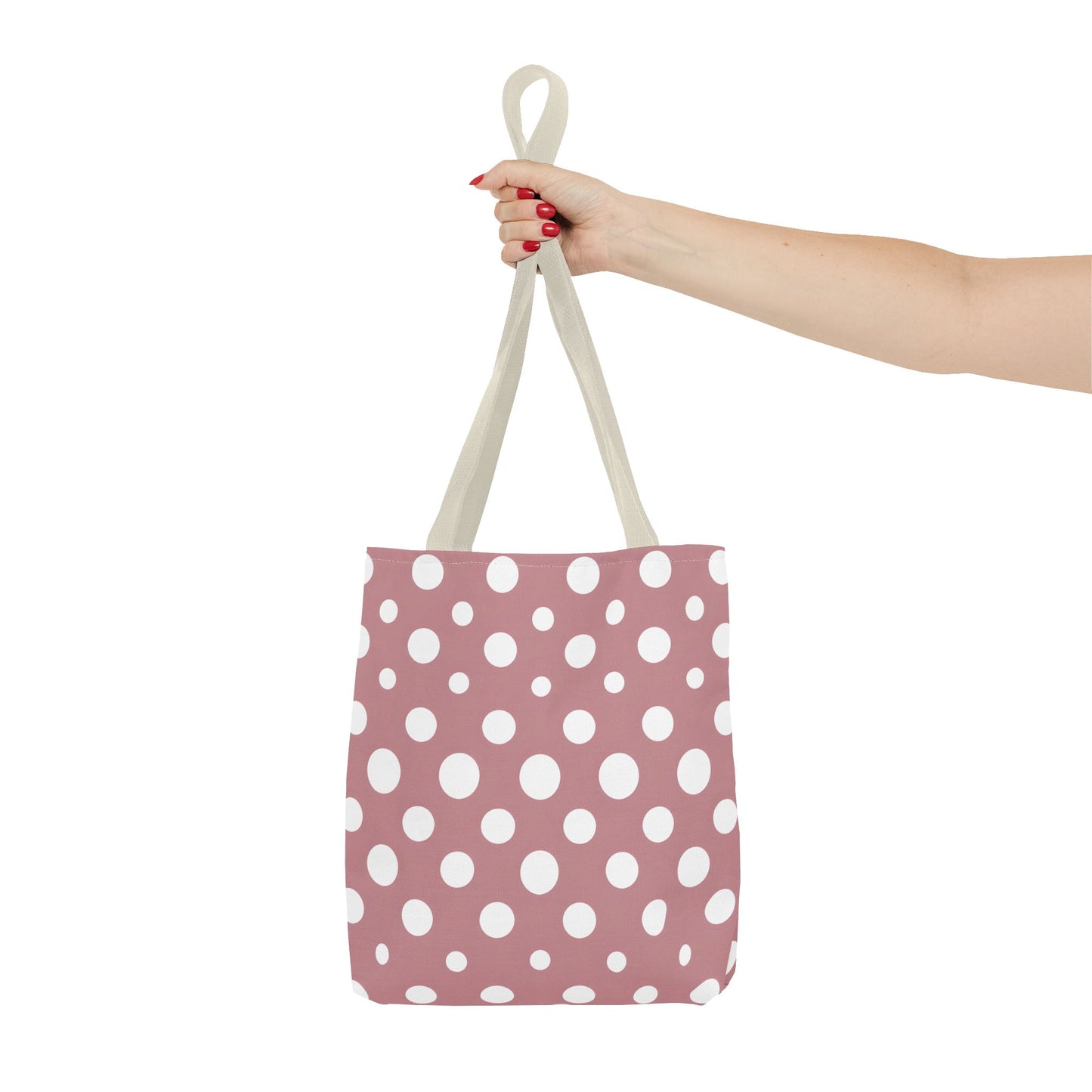 Chic Pink Polka Dot Tote Bag