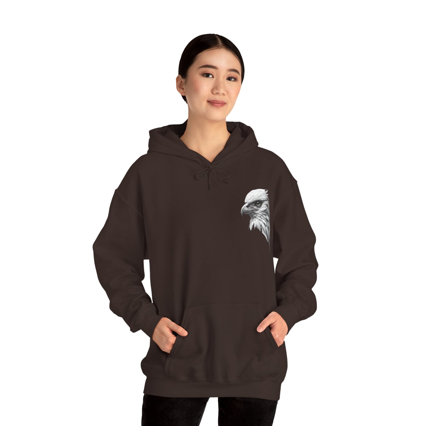 Wayne's Eagle & Wing Print Adult Sweatshirt - Hooded