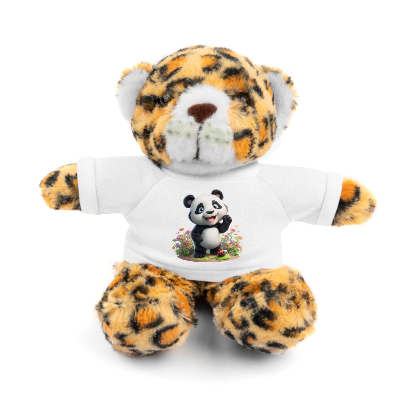 Panda on Tee Plush Animals