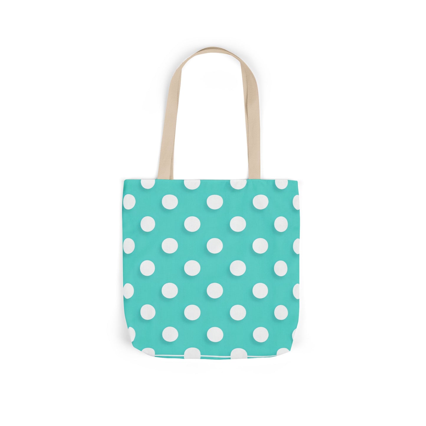 Albert's Aqua Polka Dot Tote Bag