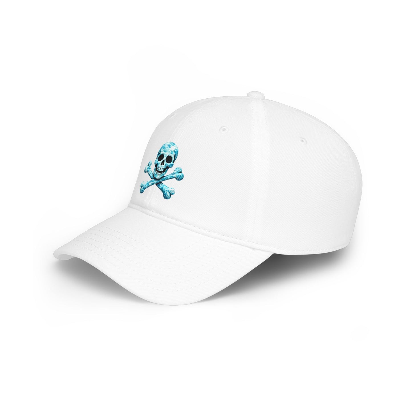 Blue Skull & Crossbones Low Profile Baseball Cap