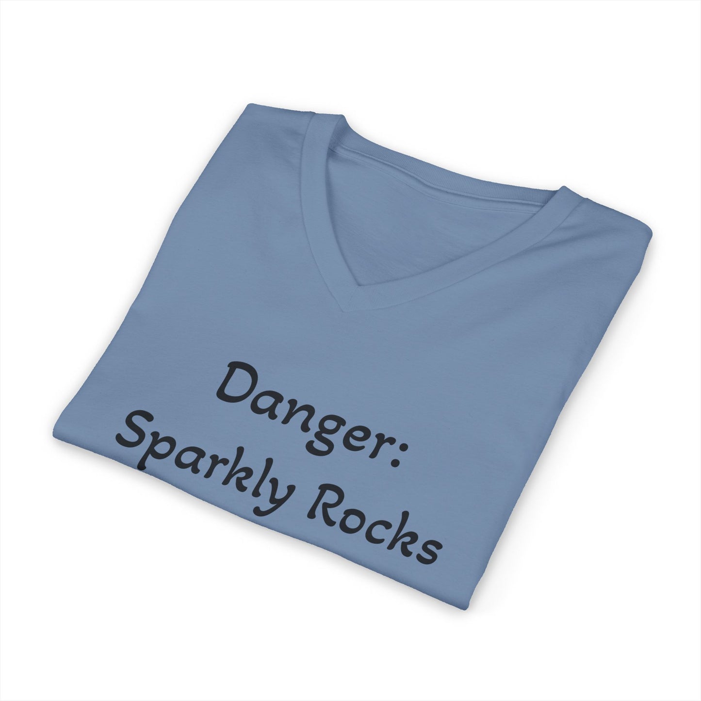 Diana's "Danger: Sparkly Rocks May Cause Sudden Distraction" Women's V-Neck Shirt