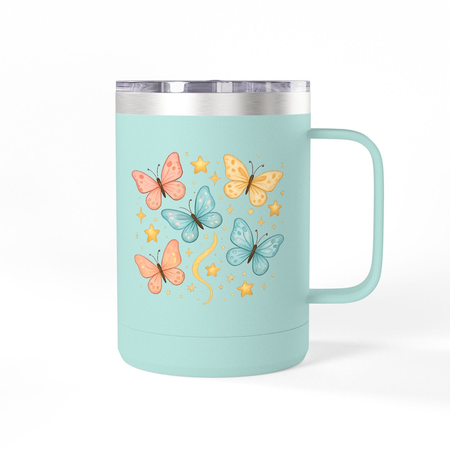Barb's Butterfly & Stars Coffee Mug Tumbler