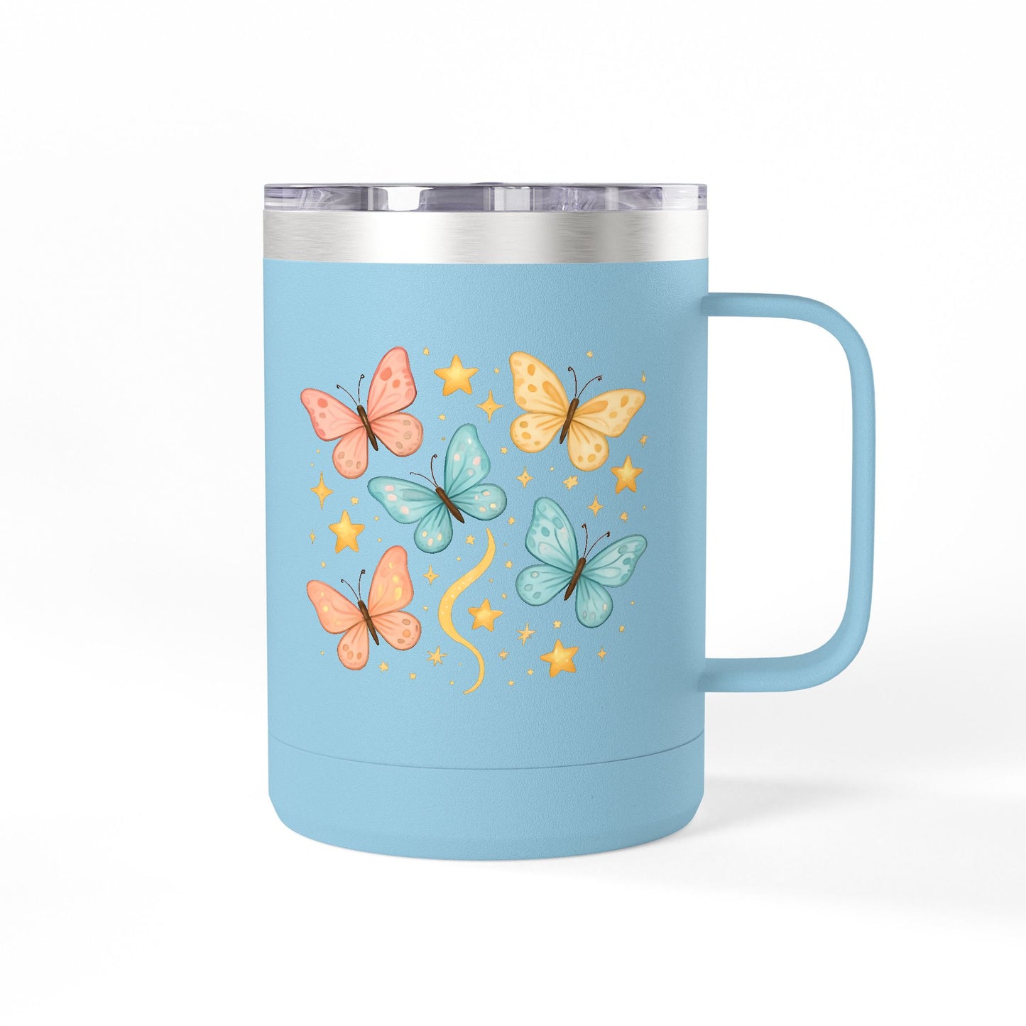 Barb's Butterfly & Stars Coffee Mug Tumbler
