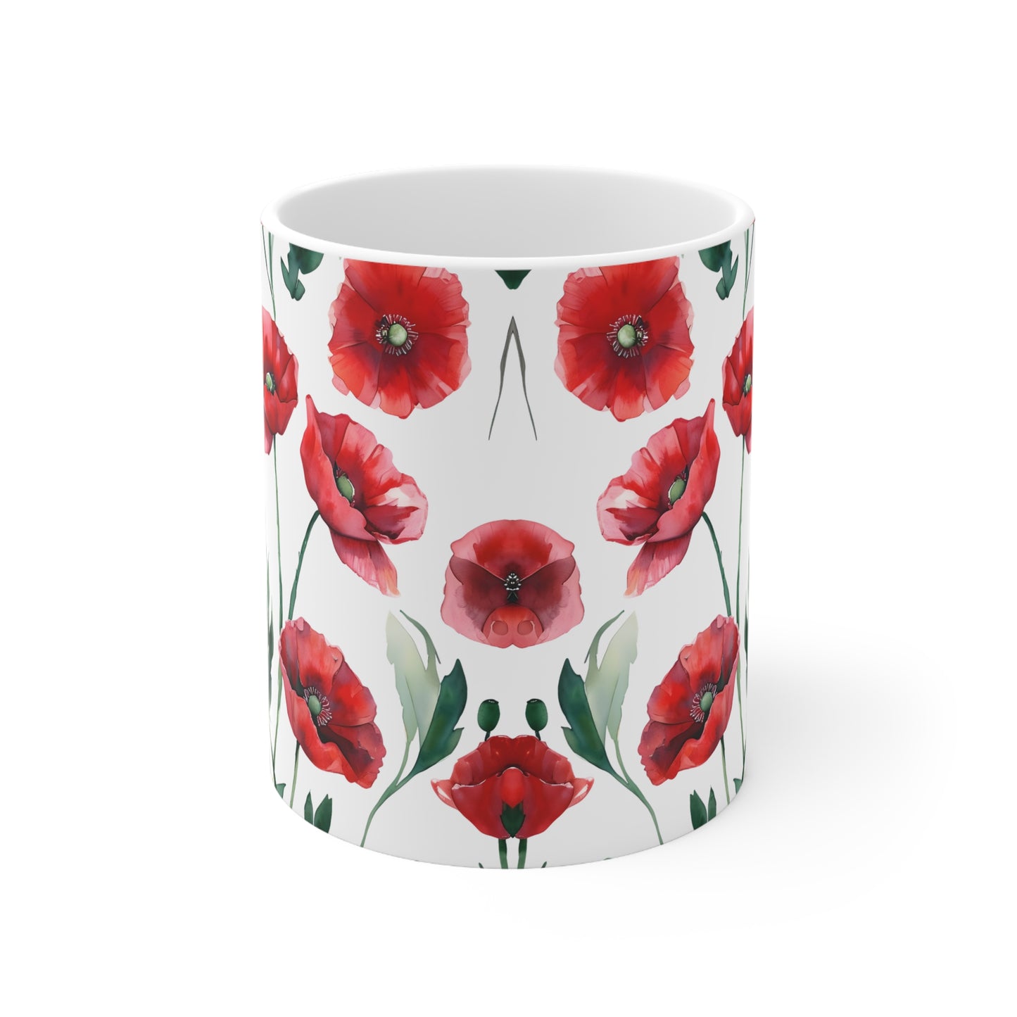 Payton's Poppy Ceramic Mug, Coffee Cup