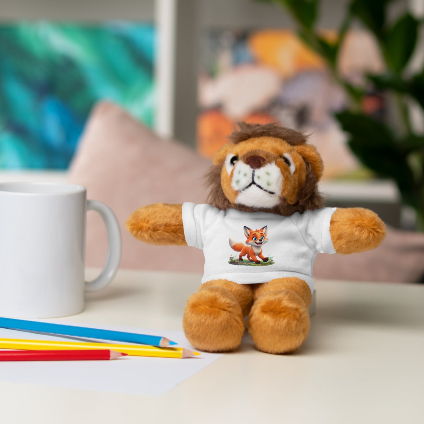 Fox On Tee Animal Plush