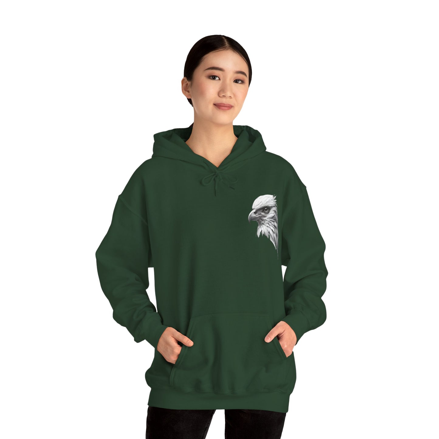Wayne's Eagle & Wing Print Adult Sweatshirt - Hooded