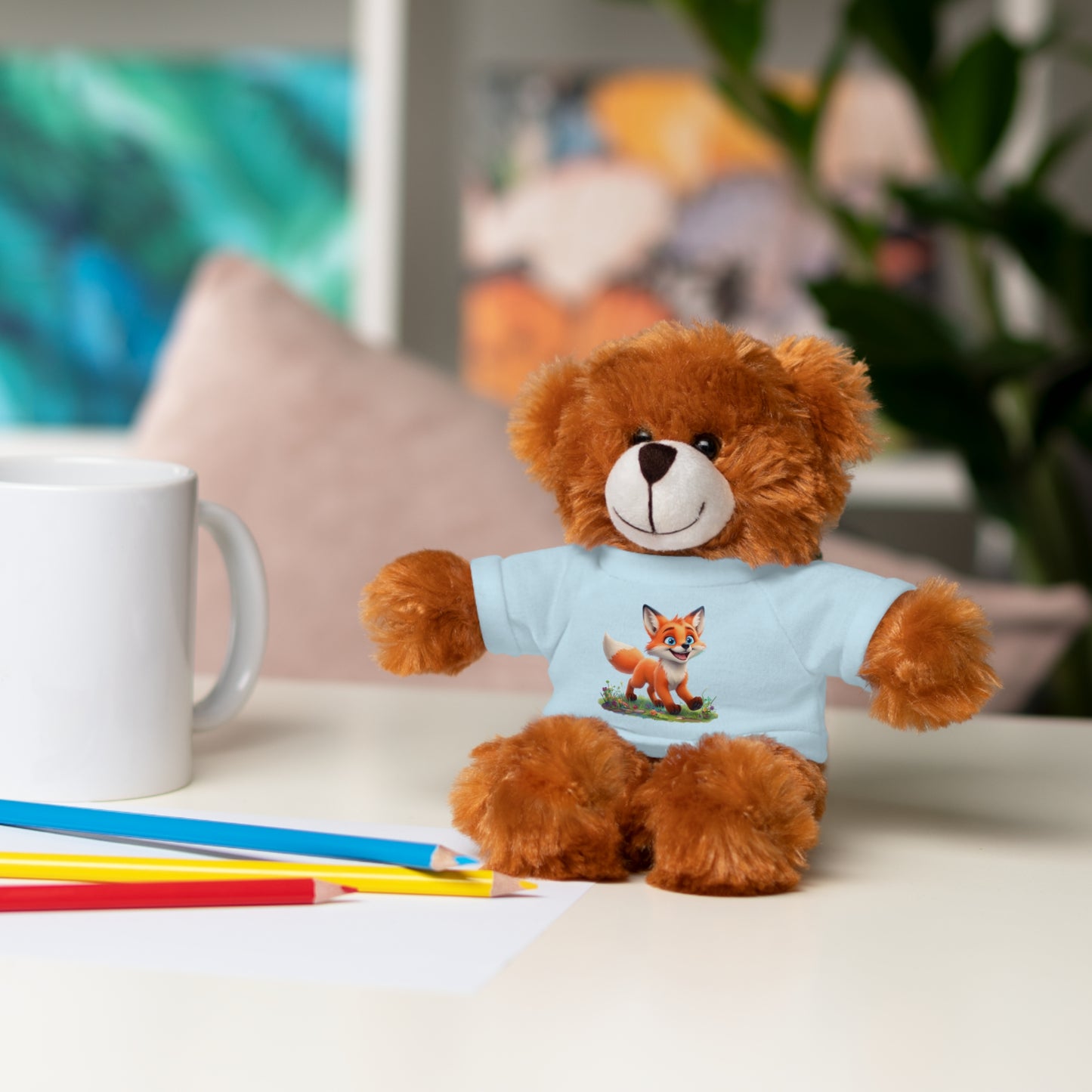Fox On Tee Animal Plush