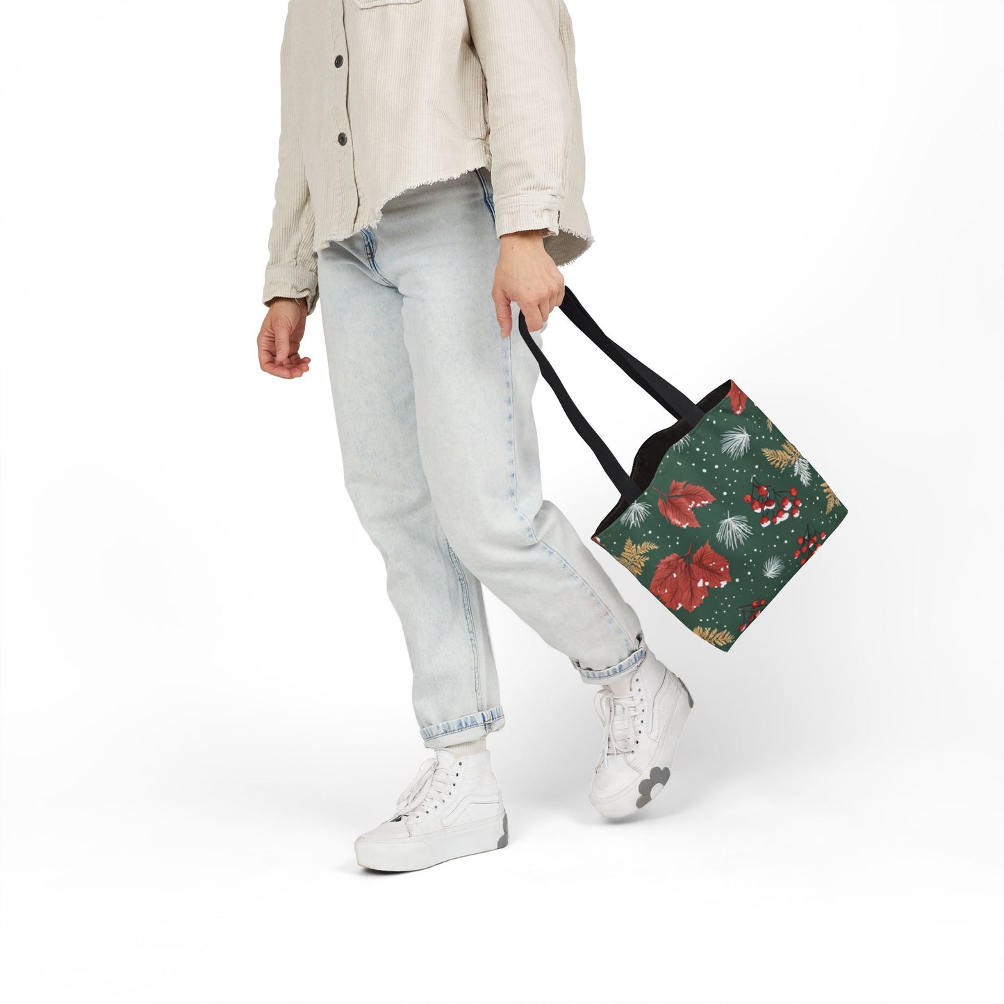 Holly's Holiday Floral Tote Bag