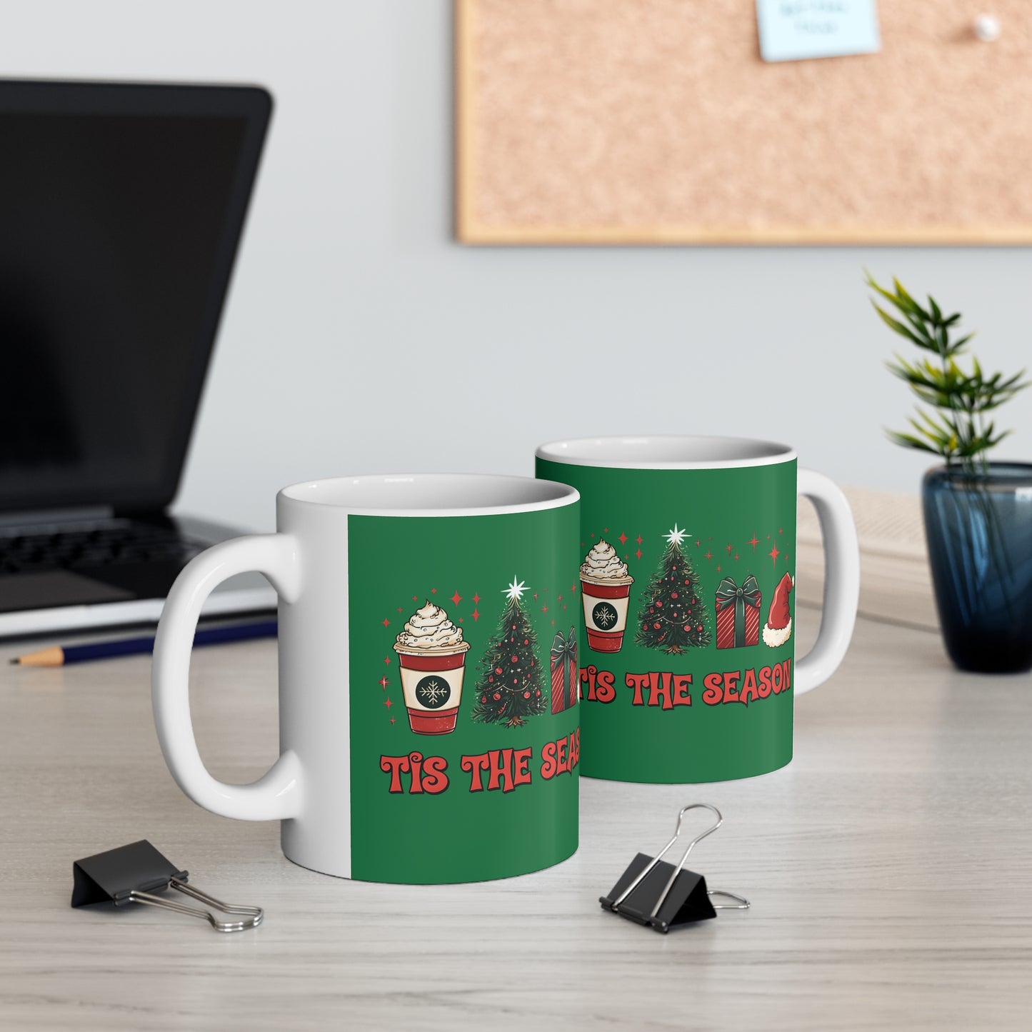 Talia's Tis The Season Christmas Ceramic Mug, Coffee Cup