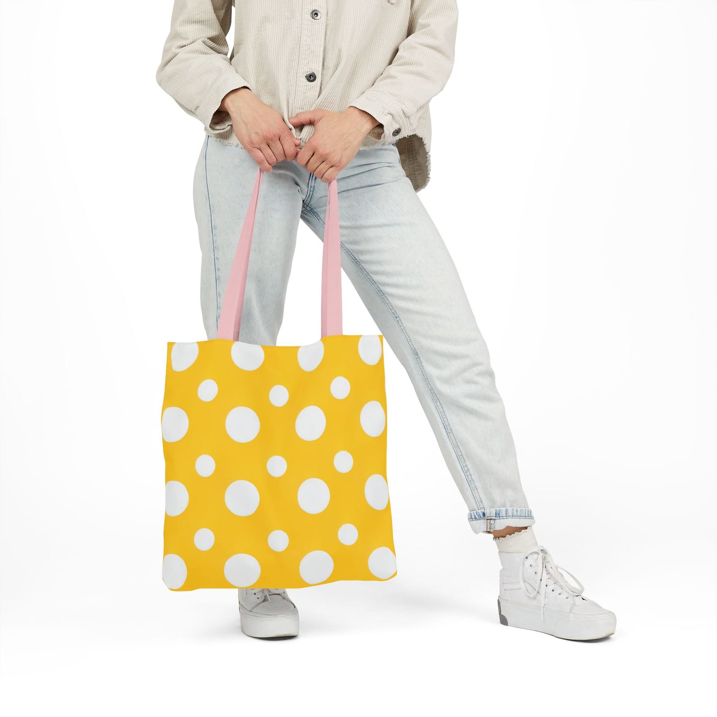 Yuki's Yellow Polka Dot Tote Bag