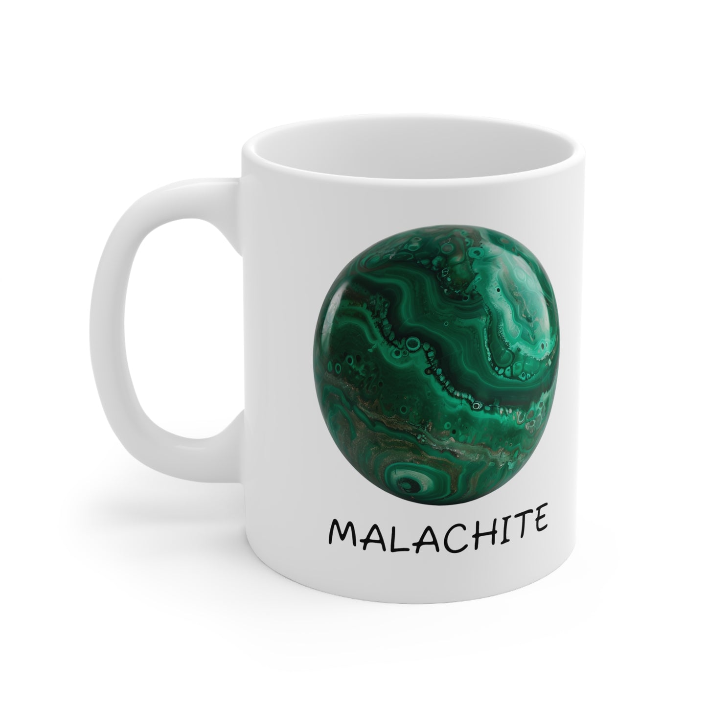 Mal's Malachite Crystal Collection Ceramic Mug, Coffee Cup