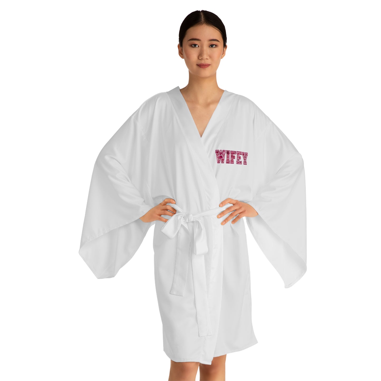 Whinnie Wifey Long Sleeve Kimono Robe
