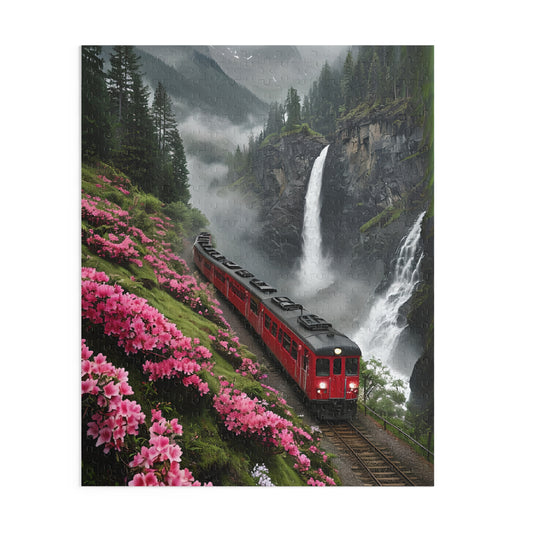 Train in Valley 500 Piece Jigsaw Puzzle