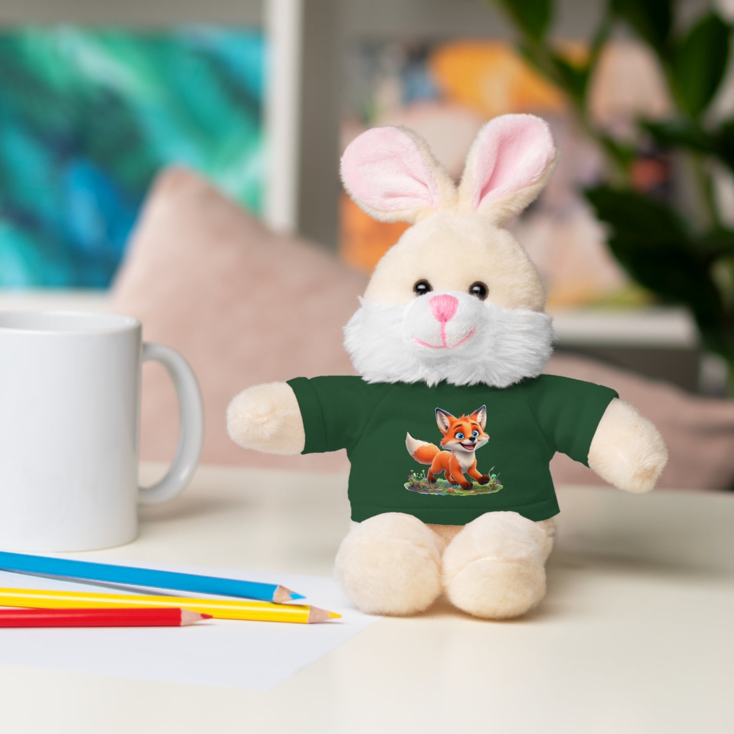 Fox On Tee Animal Plush