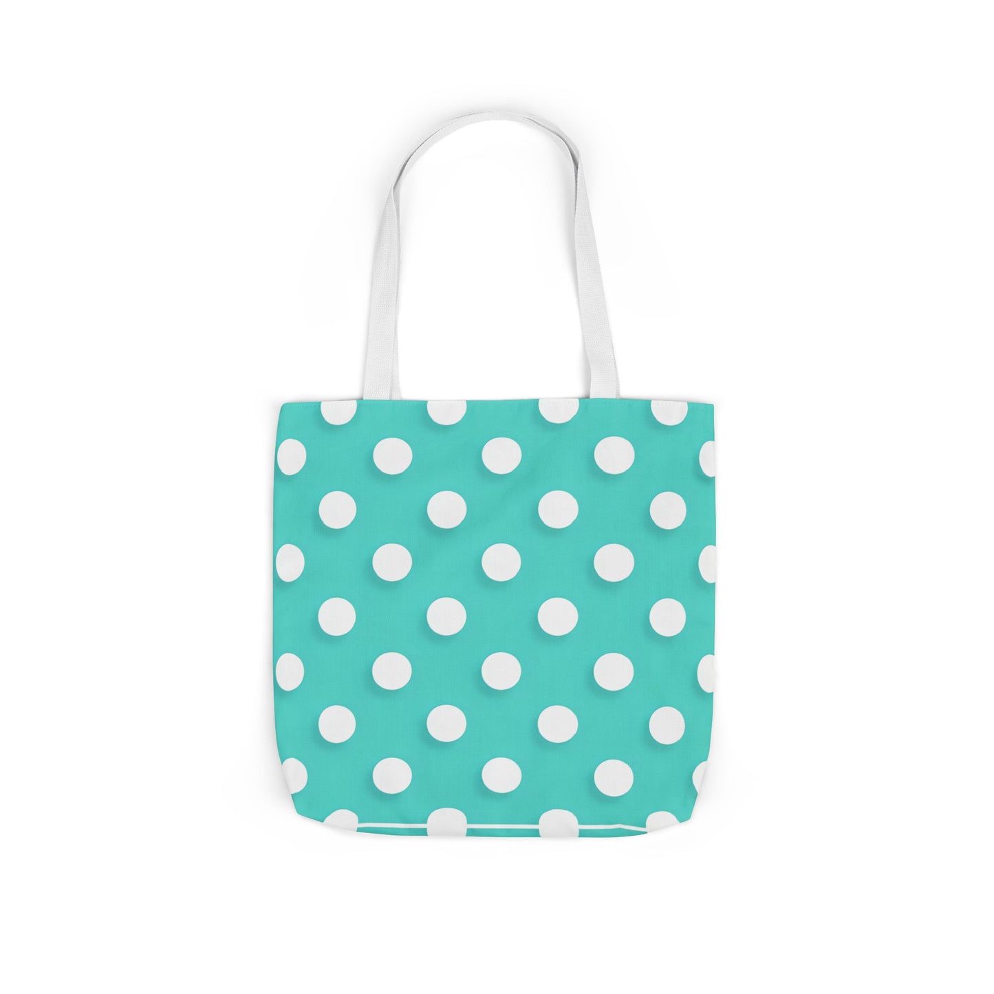 Albert's Aqua Polka Dot Tote Bag