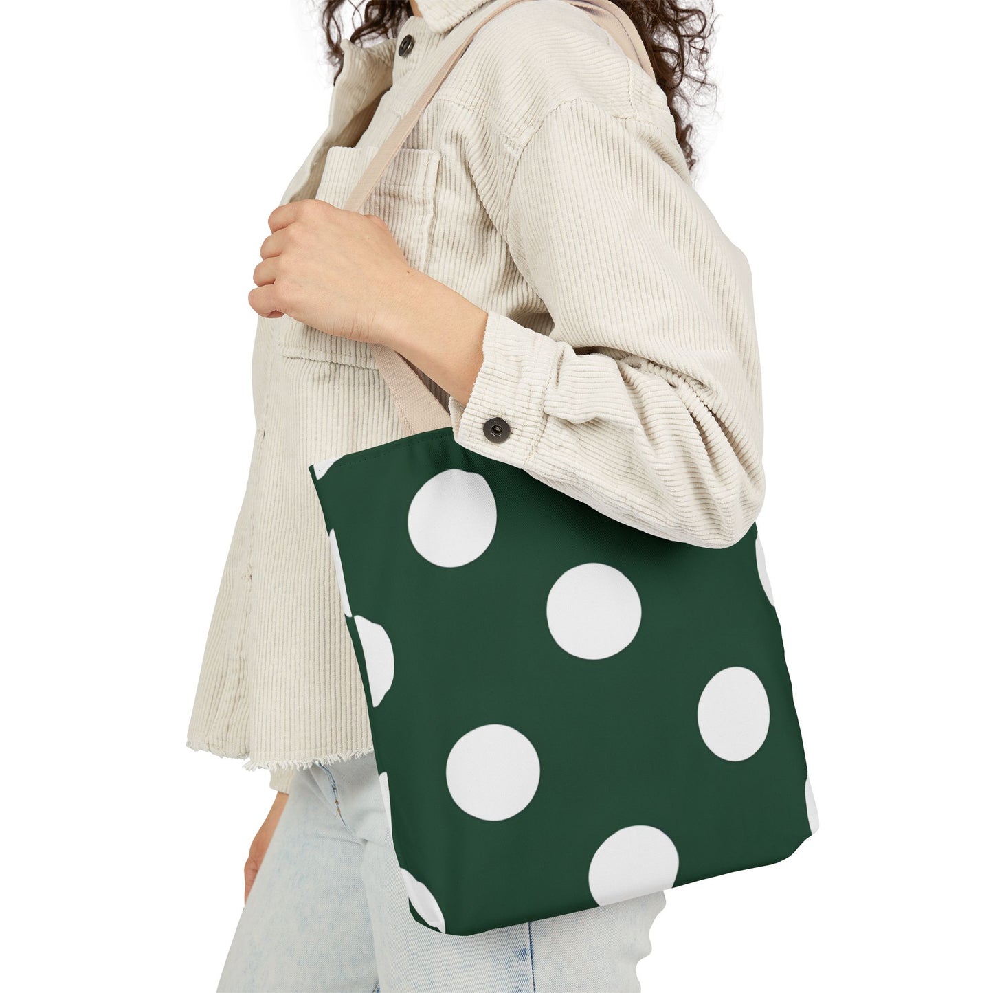 Gretel's Green Polka Dot Tote Bag
