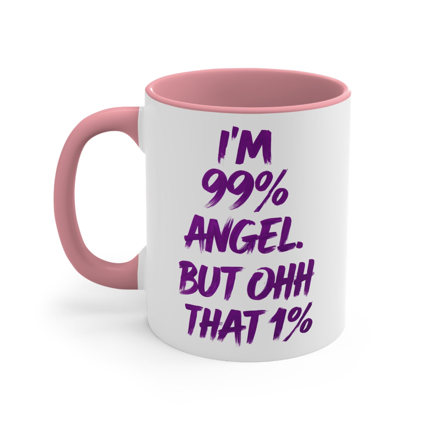 99% Angel Accent Ceramic Mug, Coffee Cup