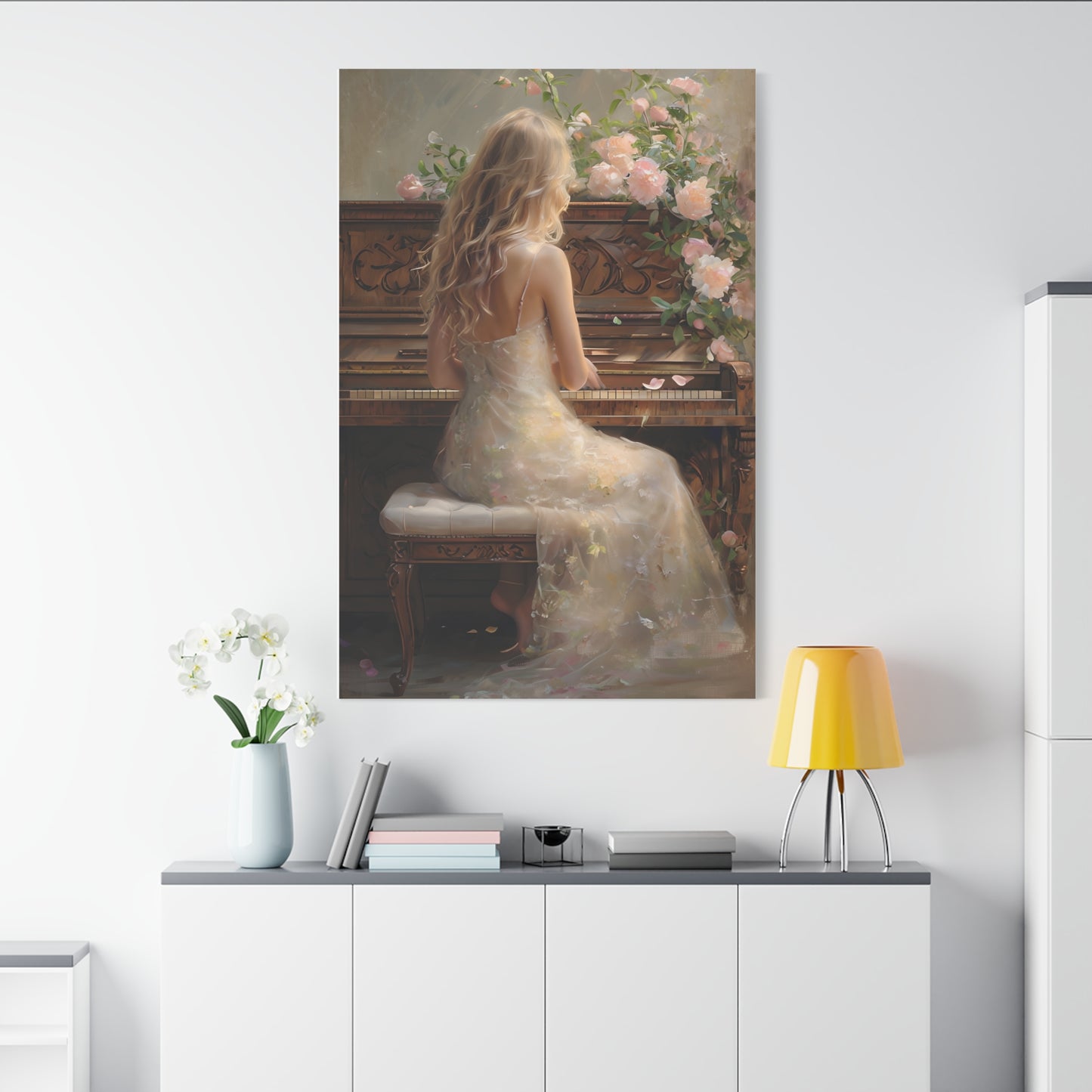 Florence's Floral Piano Canvas