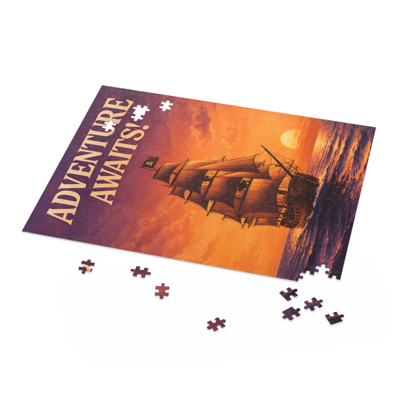 Adventure Awaits Pirate Ship 500 Piece Jigsaw Puzzle
