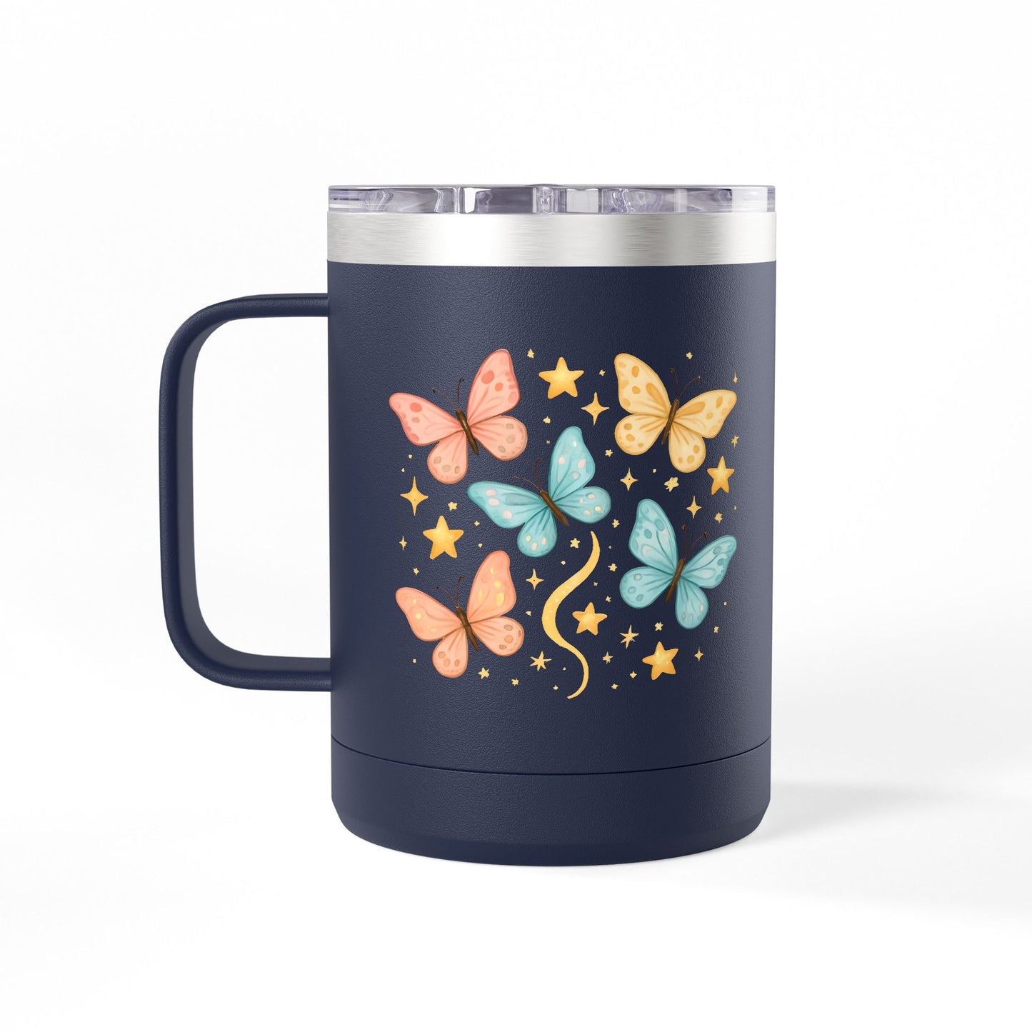 Barb's Butterfly & Stars Coffee Mug Tumbler