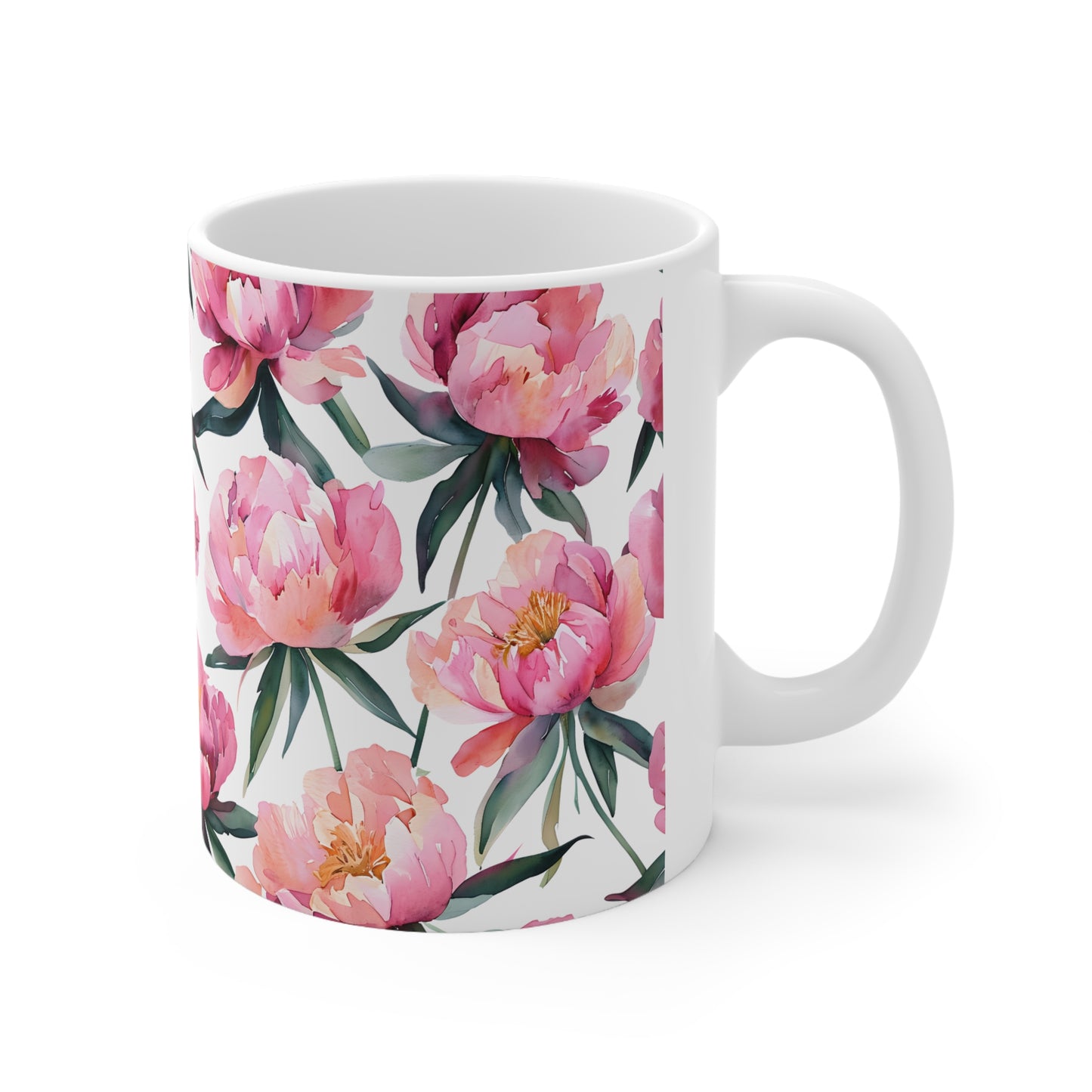 Paloma's Peonies Ceramic Mug, Coffee Cup