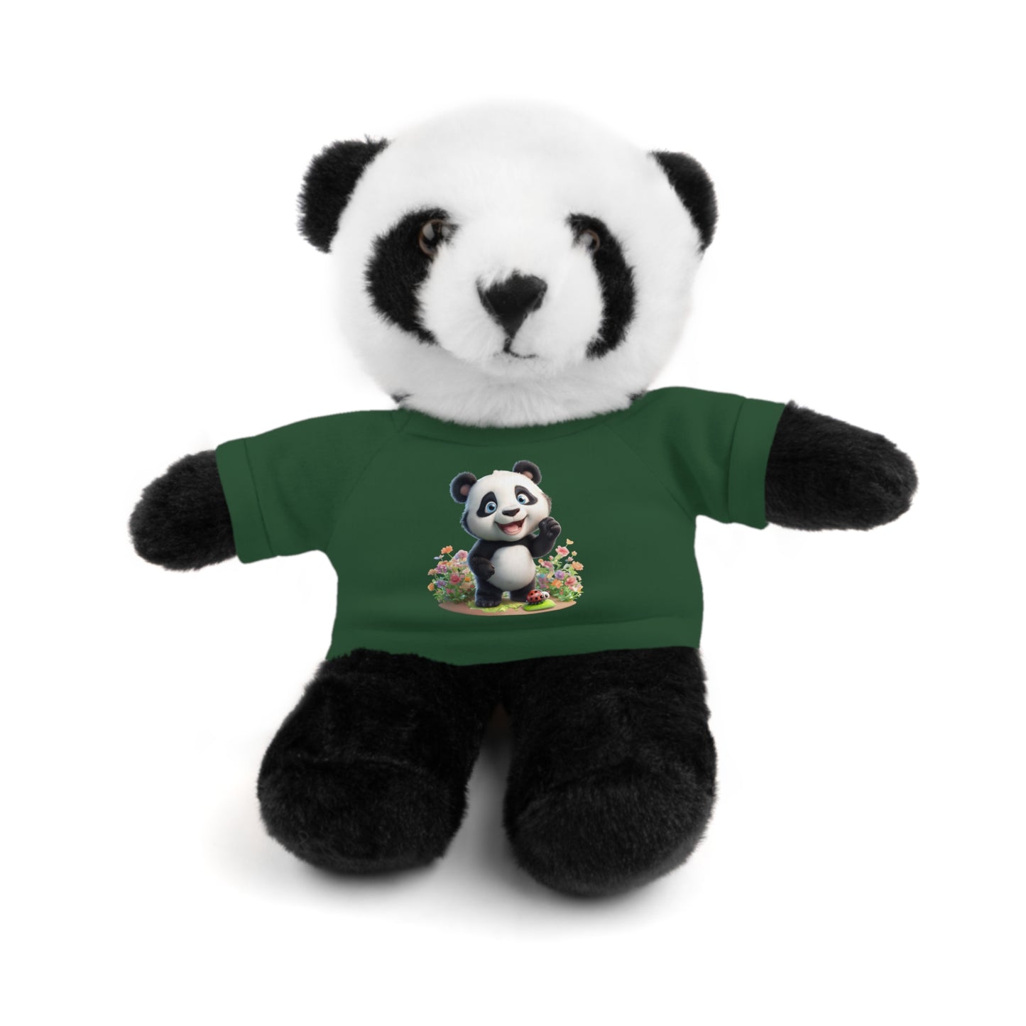 Panda on Tee Plush Animals