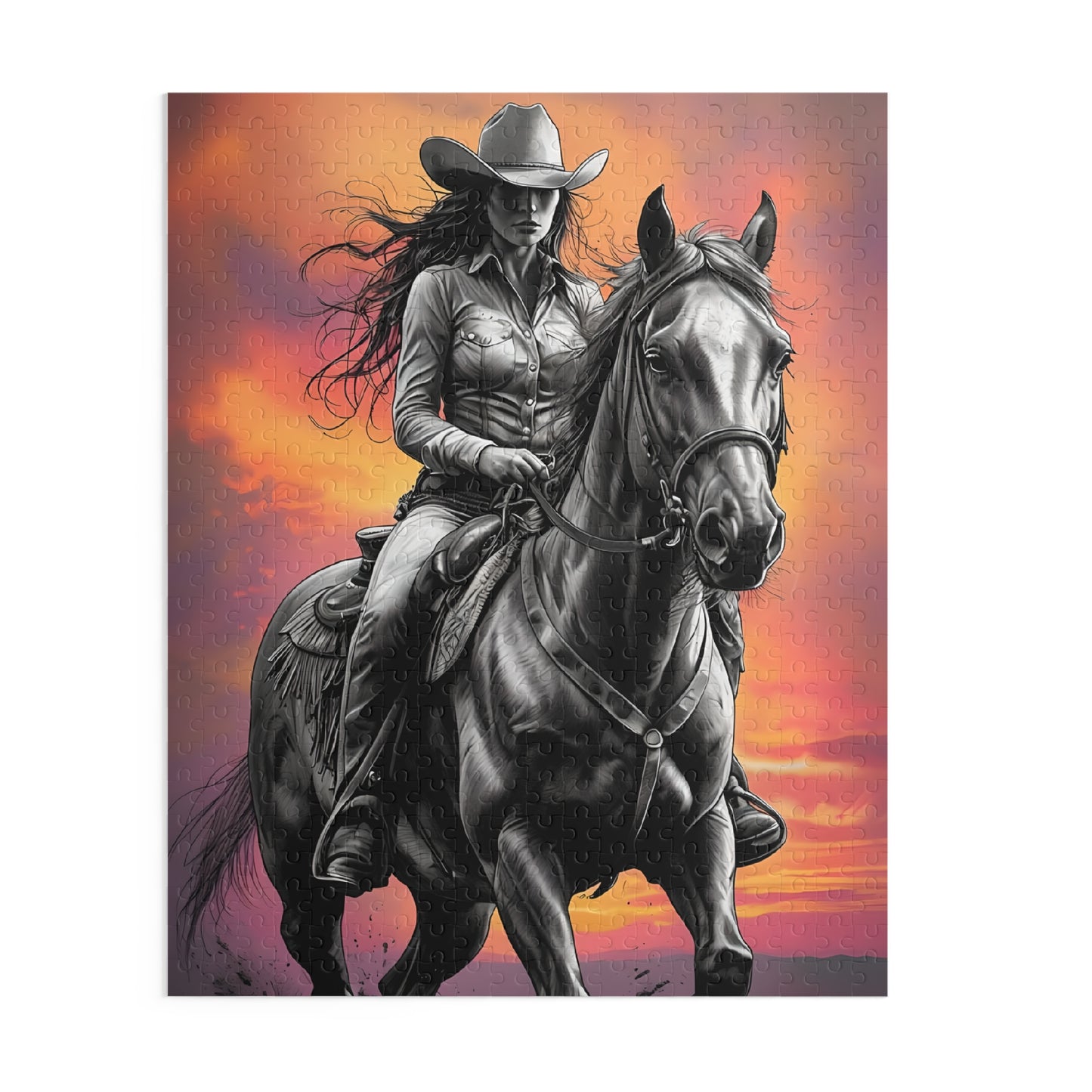 Western Cowgirl 500 Piece Jigsaw Puzzle