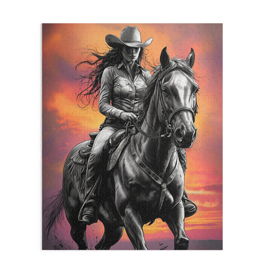 Western Cowgirl 500 Piece Jigsaw Puzzle