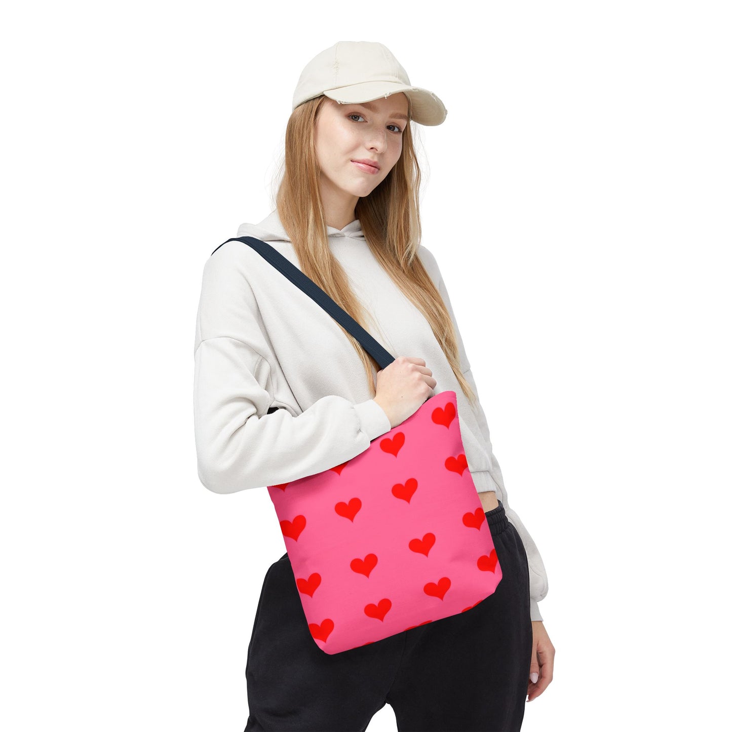 Paisley's Pink & Red Heart Tote Bag