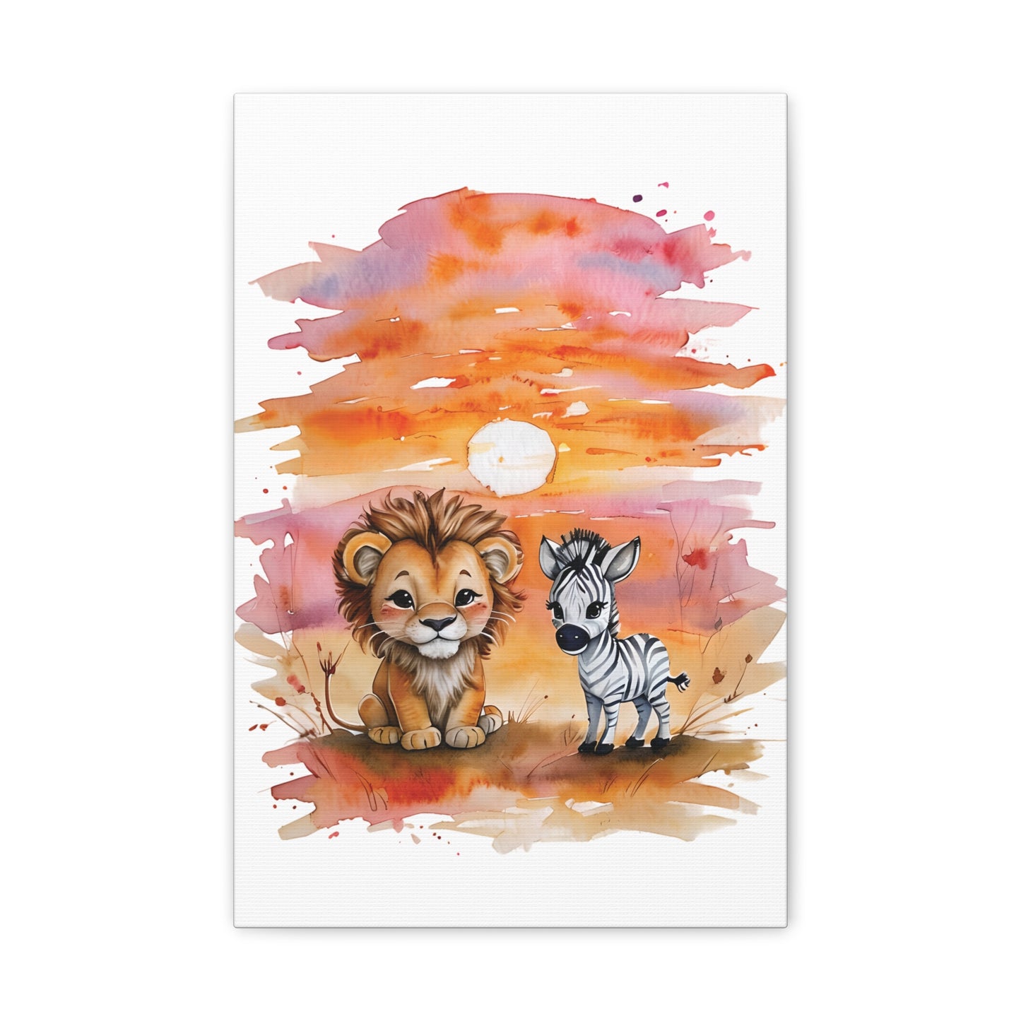 Lily & Fred Whimsical Animal Canvas