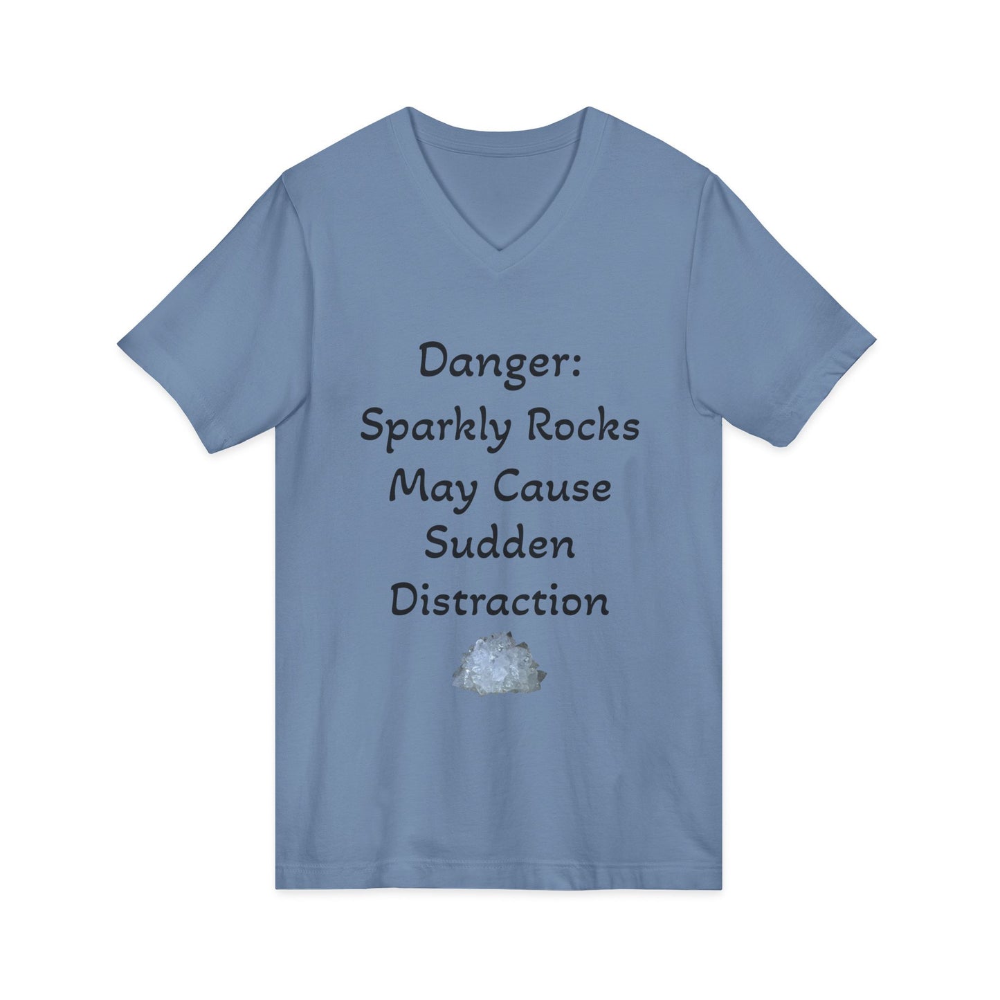 Diana's "Danger: Sparkly Rocks May Cause Sudden Distraction" Women's V-Neck Shirt