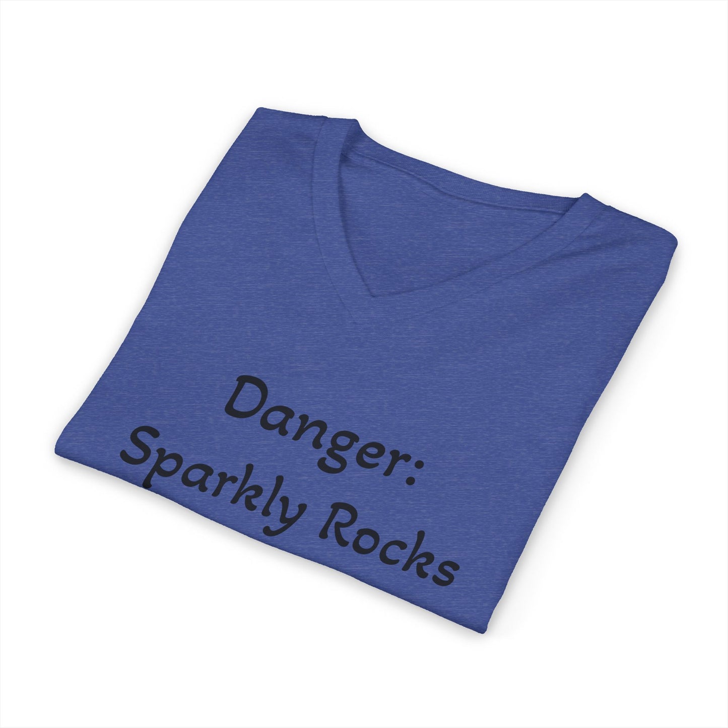 Diana's "Danger: Sparkly Rocks May Cause Sudden Distraction" Women's V-Neck Shirt