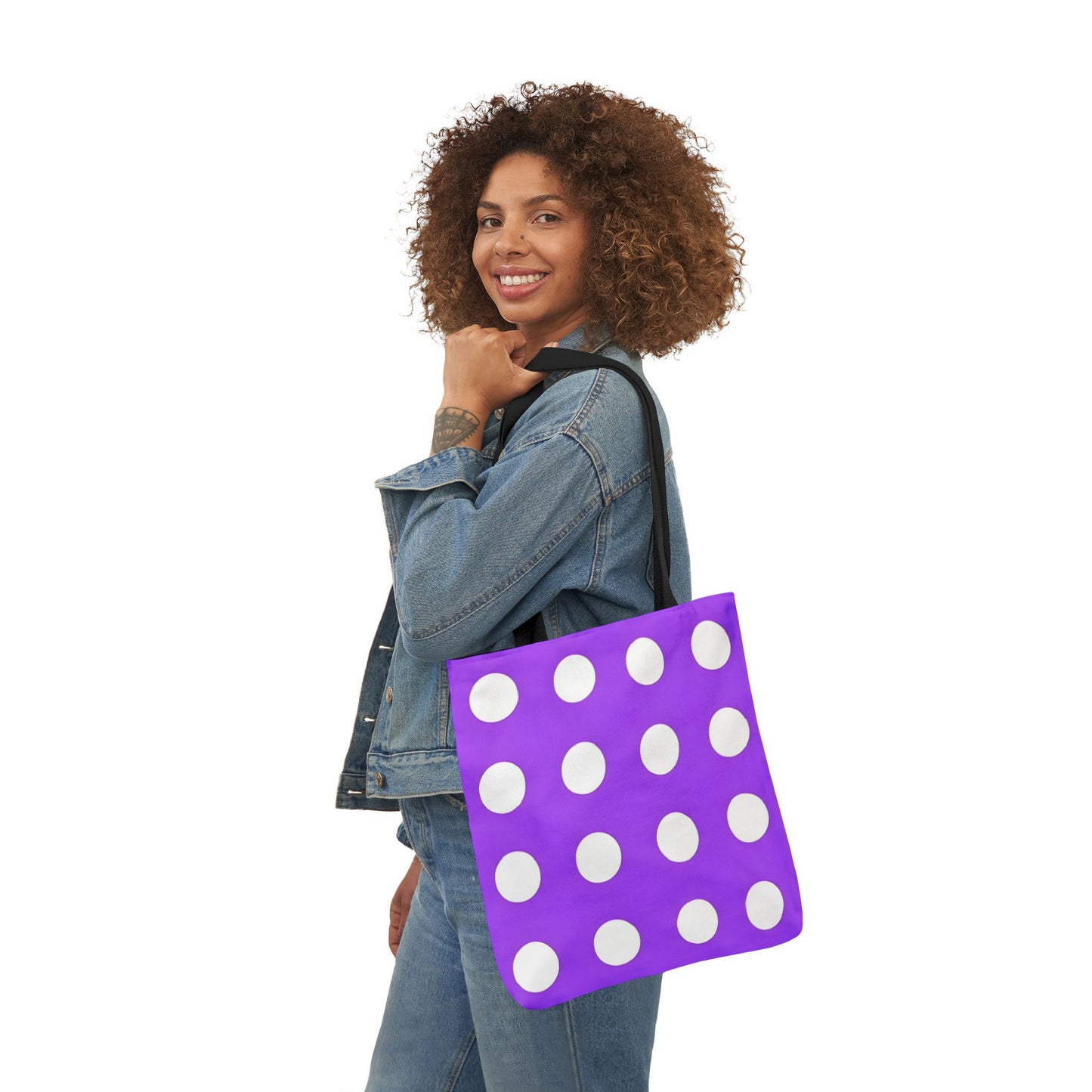 Parker's Purple Polka Dot Tote Bag