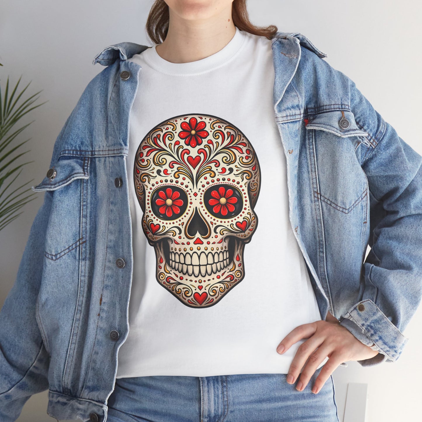 Ryker's Red Sugar Skull Adult Shirt